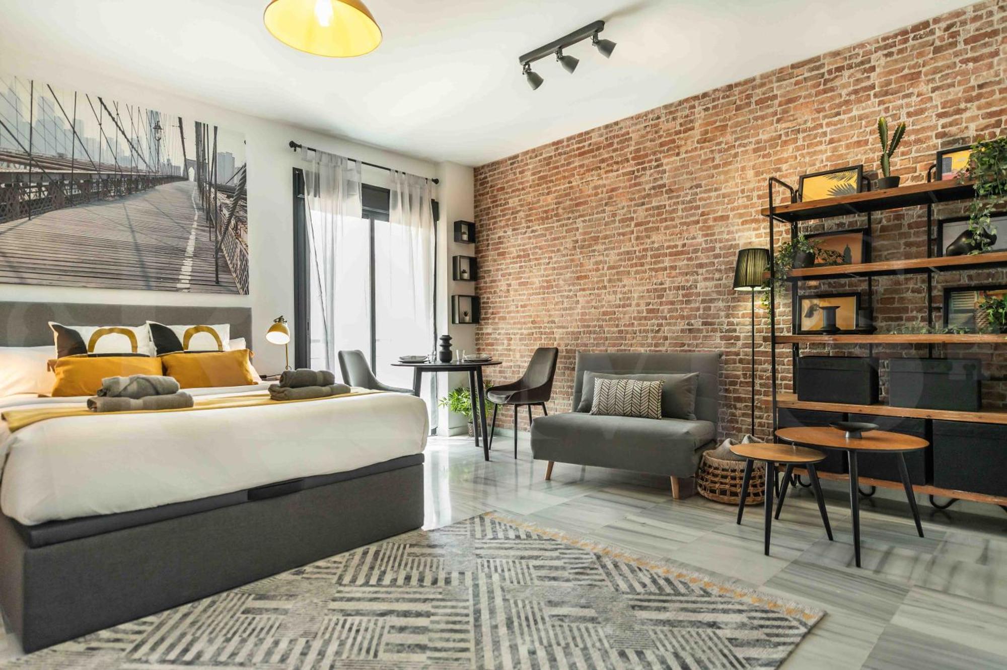 Modern Studio With Private Rooftop Terrace By Rems Malaga Ngoại thất bức ảnh