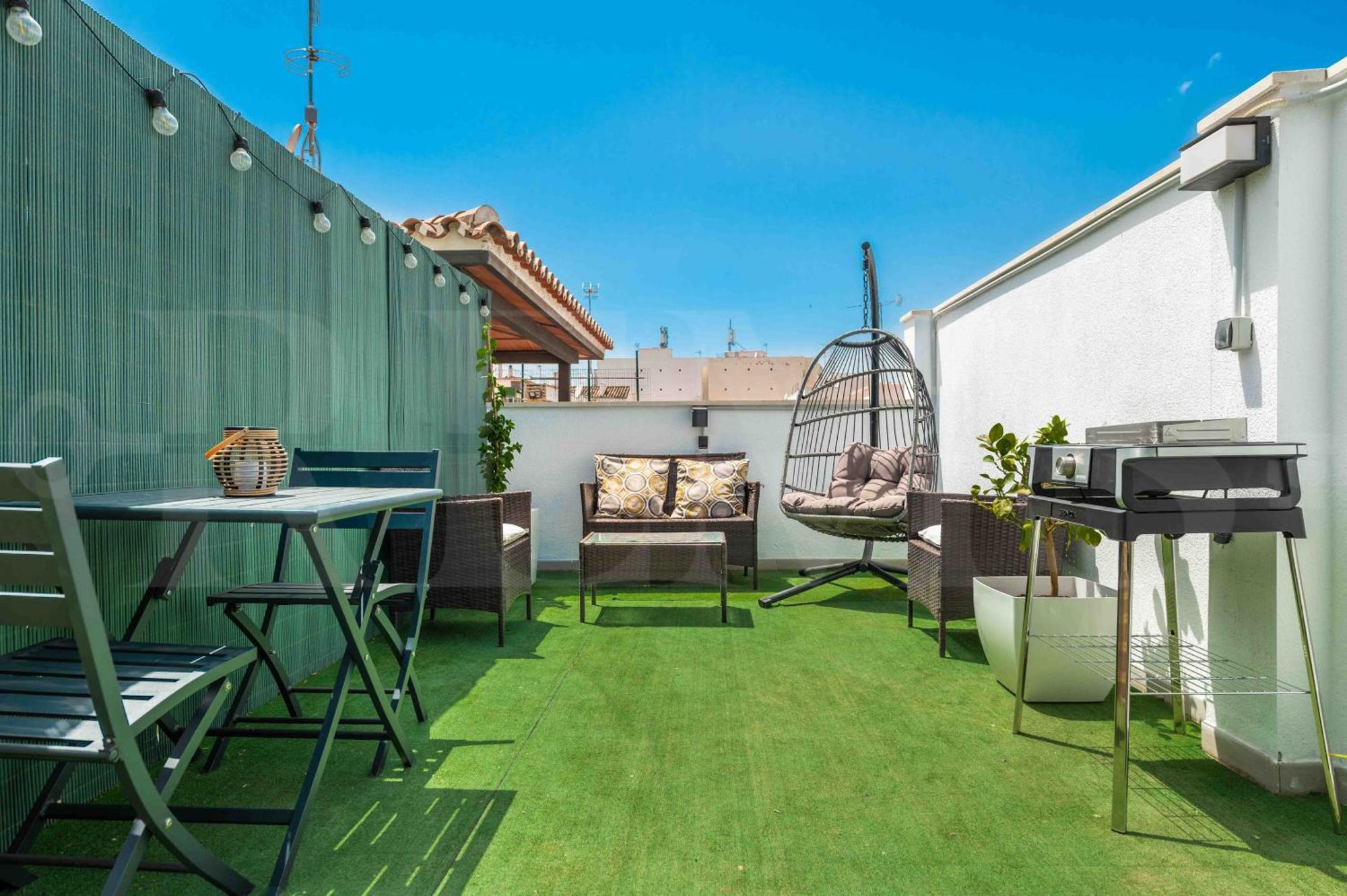 Modern Studio With Private Rooftop Terrace By Rems Malaga Ngoại thất bức ảnh